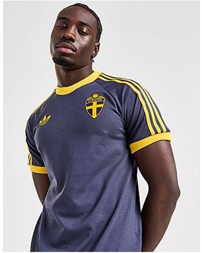 adidas Originals Sweden 3-Stripes T-Shirt - Blu