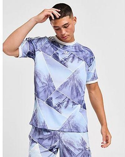 adidas Originals Palm All Over Print T-shirt - Blue