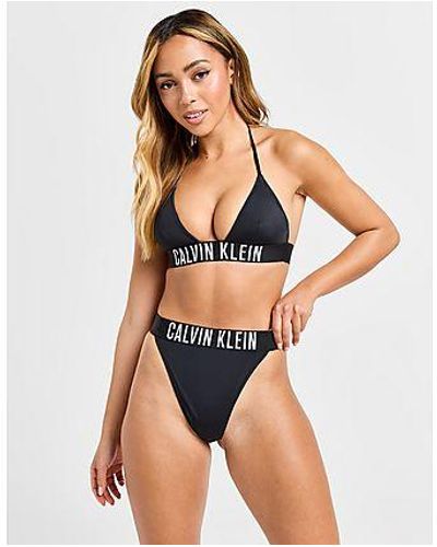 Calvin Klein Bas de bikini String Intense - Noir