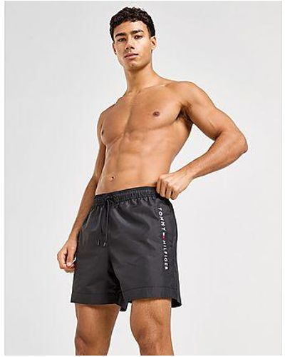 Tommy Hilfiger Side Logo Swim Shorts - Black