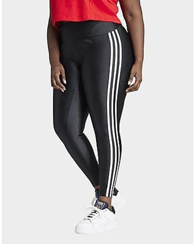 adidas 3-stripes Leggings (plus Size) - Black