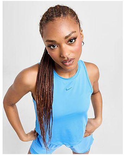 Nike Training One Cropped Tank Top - Blue