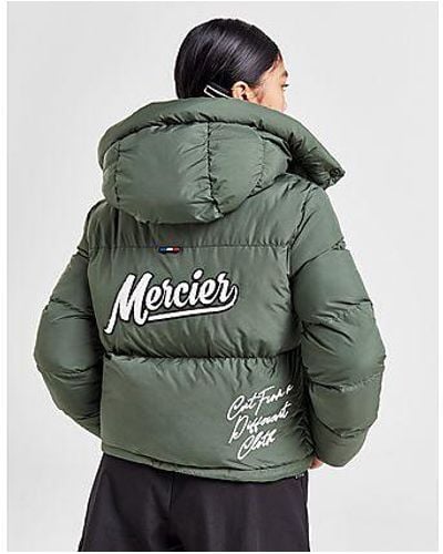 Mercier Badge Cropped Puffer Jacket - Green