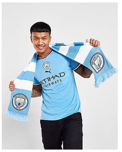 Official Team Manchester City Fc Scarf - Blue