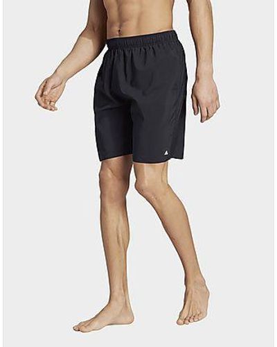 adidas Solid Clx Classic-length Swim Shorts - Black