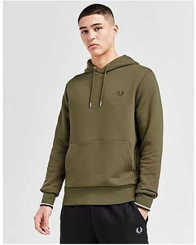 Fred Perry Overhead Tipped Hoodie - Green
