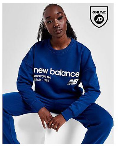 New Balance Sweatshirt Logo - Bleu