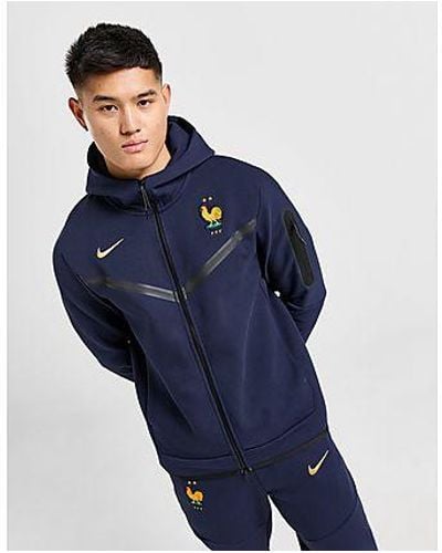Nike France Tech Fleece Full Zip Hoodie - Blue