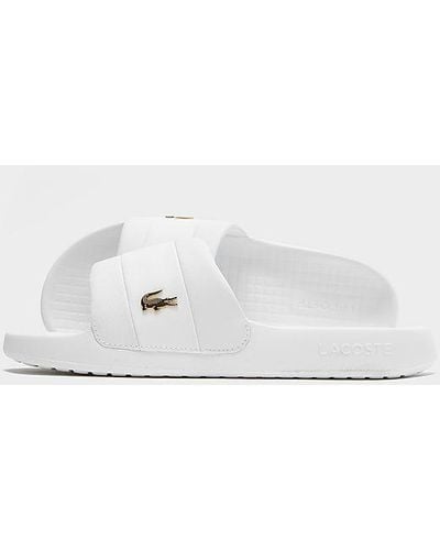 Lacoste frasier deluxe slides white sale