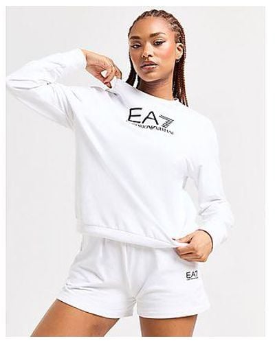 EA7 Train Sweatshirt/shorts Set - White