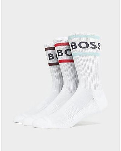 BOSS by HUGO BOSS Pack de 3 calcetines Rib Stripe - Negro