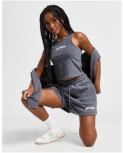 New Balance Logo Fleece Shorts - Black