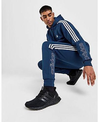 adidas 3-stripes Fleece Tracksuit - Black