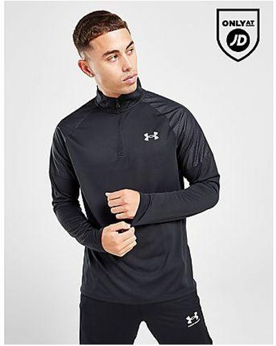 Under Armour Haut Zippé Tech Grid - Noir