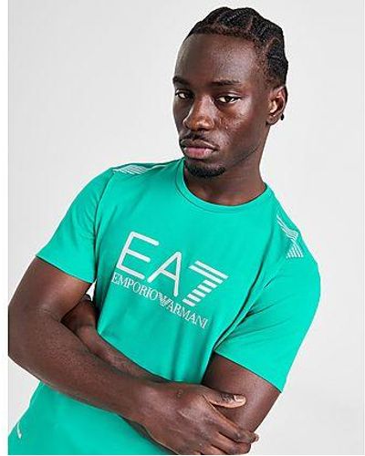 EA7 T-shirt 7 Lines Logo - Bleu