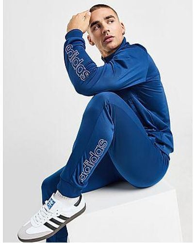 adidas Linear Poly Track Trousers - Blue