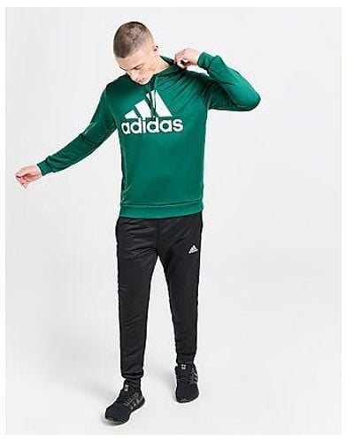 adidas Poly Hooded Tracksuit - Black