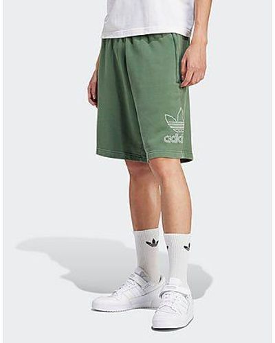 adidas Short contours logo Trèfle Adicolor - Vert