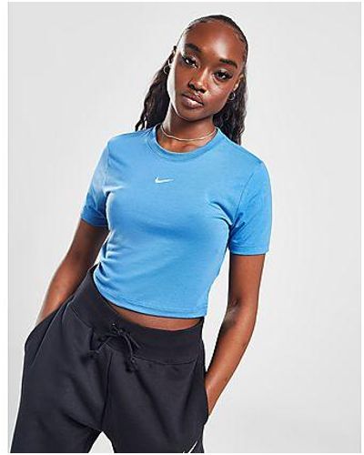 Nike Crop Top Essential Slim - Bleu