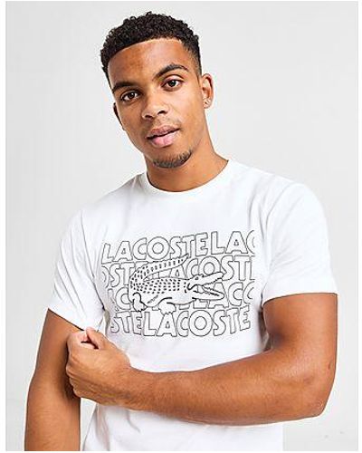 Lacoste Croc Wordmark Graphic T-Shirt - Nero