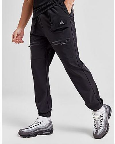 B Malone Holster Cargo Track Trousers - Black