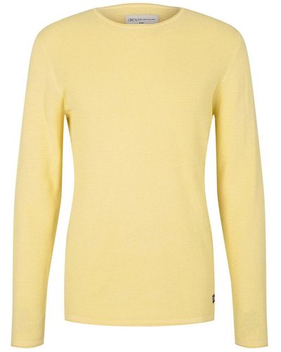 Tom Tailor Rundhals Pullover mit Struktur - Gelb