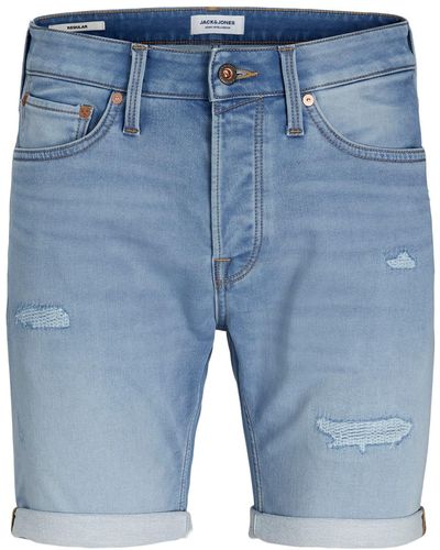 Jack & Jones Jeans Short JJIRICK JJICON GE 625 - Blau