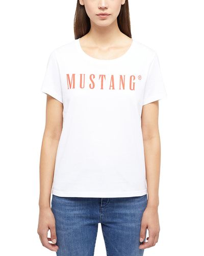 Mustang T-Shirt ALMA - Weiß