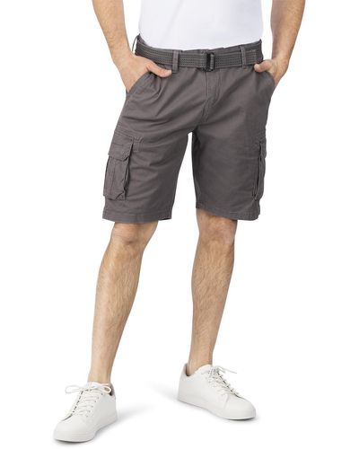 Riverso Cargo Shorts mit Gürtel Regular Fit RIVJoko - Grau