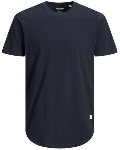 Jack & Jones Rundhals T-Shirt JJENOA - Blau