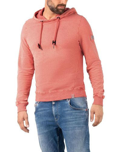 Timezone Kapuzenpullover Hoodie COSY WASHED - Rot