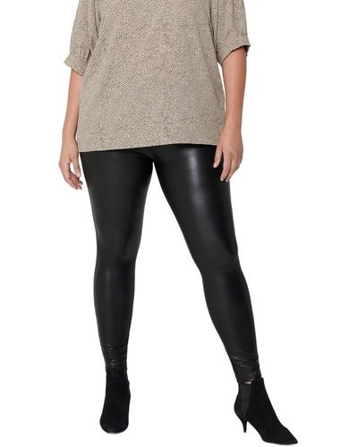 ONLY Carmakoma by Leggings CARROOL COATED - Schwarz