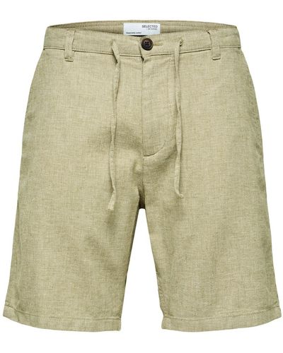 SELECTED Selected Chino Shorts SLHCOMFORT-BRODY LINEN Comfort Fit - Mehrfarbig