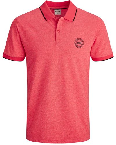 Jack & Jones Kurzarm Poloshirt JPRAXEL BLA. MAO - Pink