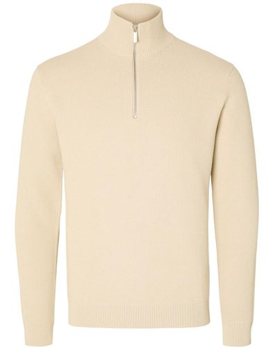 SELECTED Selected Rundhals Pullover SLHDANE - Natur
