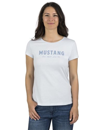 Mustang T-Shirt Slim Fit S M L XL XXL - Blau