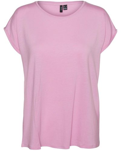 Vero Moda T-Shirt VMAVA PLAIN - Pink