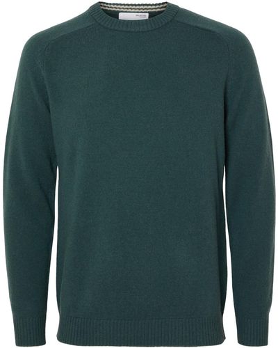 SELECTED Selected Rundhals Pullover SLHNEWCOBAN - Grün
