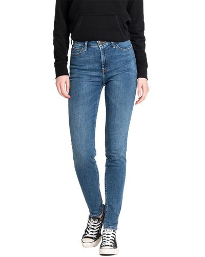 Lee Jeans Jeans Jeanshose Stretch Scarlett High Skinny Fit - Blau
