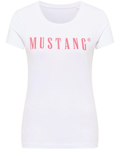 Mustang T-Shirt ALINA C LOGO - Weiß
