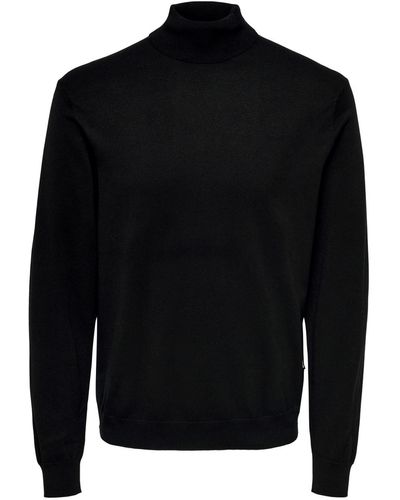 Only & Sons Pullover ONSWYLER LIFE ROLL NECK - Schwarz