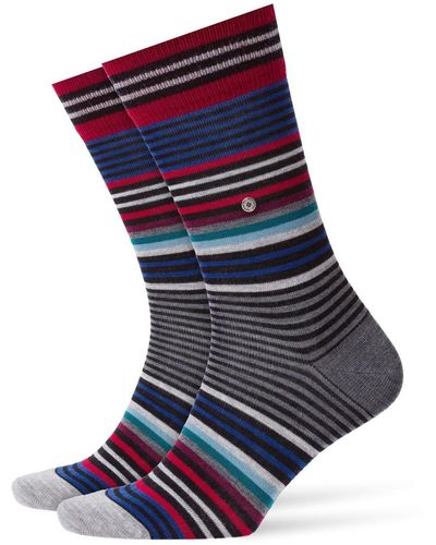 Burlington Socken Stripe - Schwarz