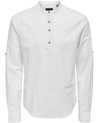 Only & Sons Langarmshirt ONSCAIDEN - Weiß