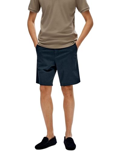 SELECTED Selected Chino Shorts SLHREGULAR BILL FLEX Regular Fit - Blau