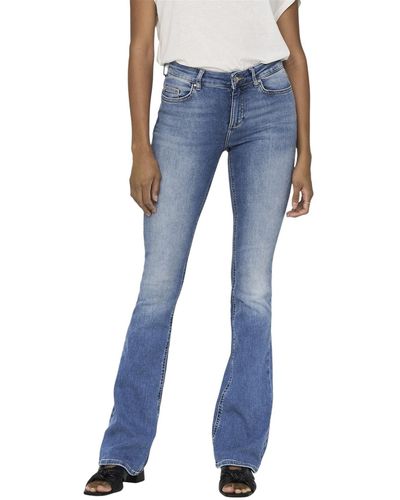 ONLY Jeans ONLBLUSH MID FLARED TAI467 Blau