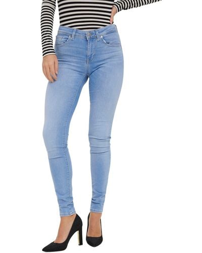 Vero Moda Jeans VMLUX RI371 Slim Fit - Blau