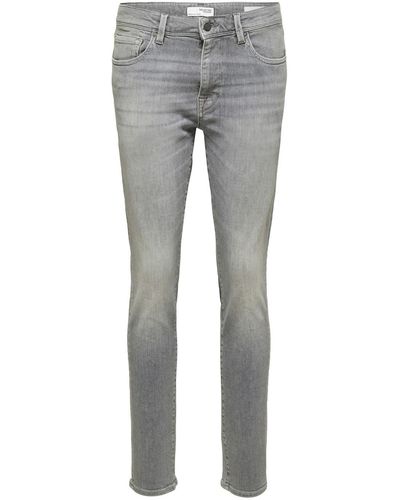 SELECTED Jeans SLH175-SLIMLEON 31603 - Grau
