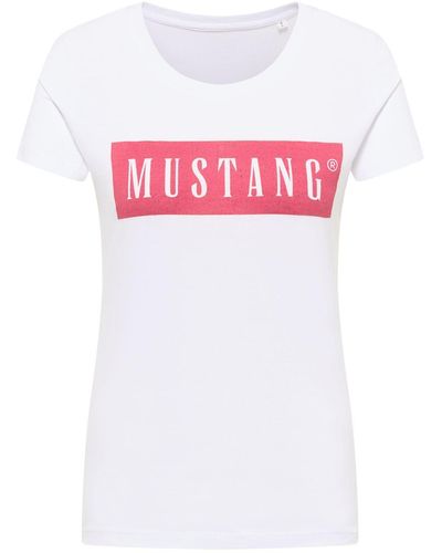 Mustang T-Shirt ALINA C LOGO TEE - Weiß