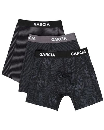 Garcia 3 Pack Boxershorts Met Print - Blauw