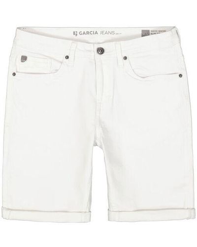 Garcia Savio 635 Slim Shorts White - Blauw